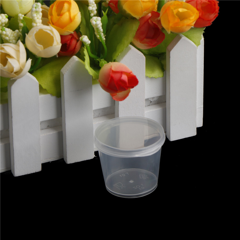 100Pcs Small Plastic Disposabl - Sauce Dipping Cup ulasan dan harga