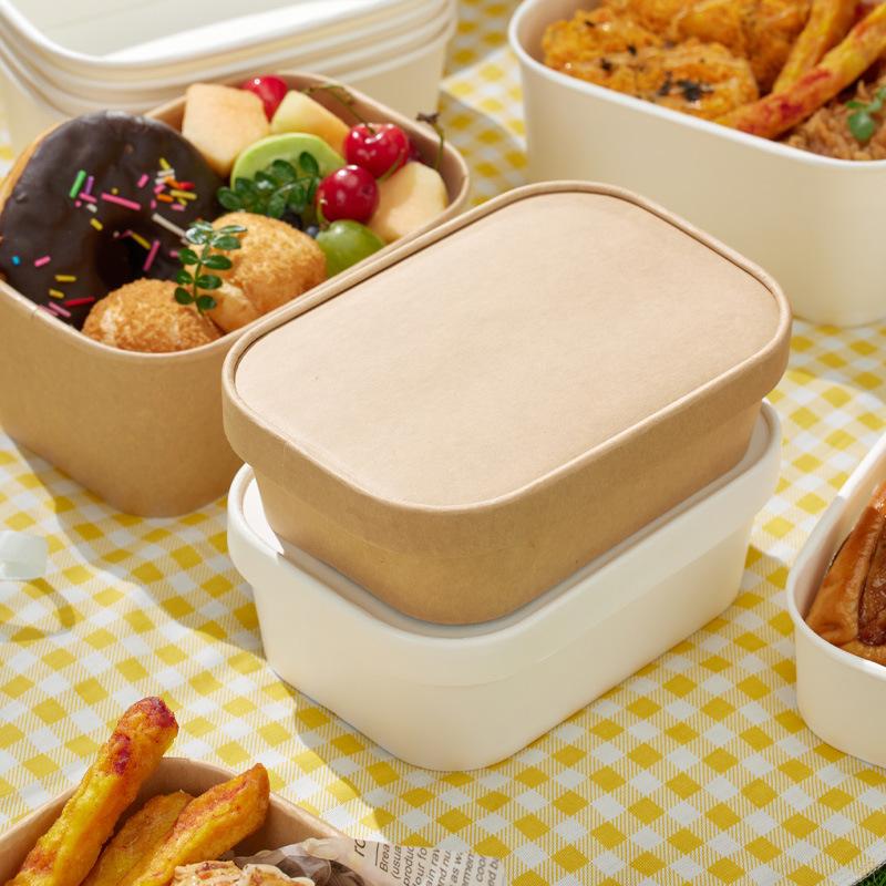 10Pcs Square Disposable Kraft  - Meal Prep Bowl ulasan dan harga
