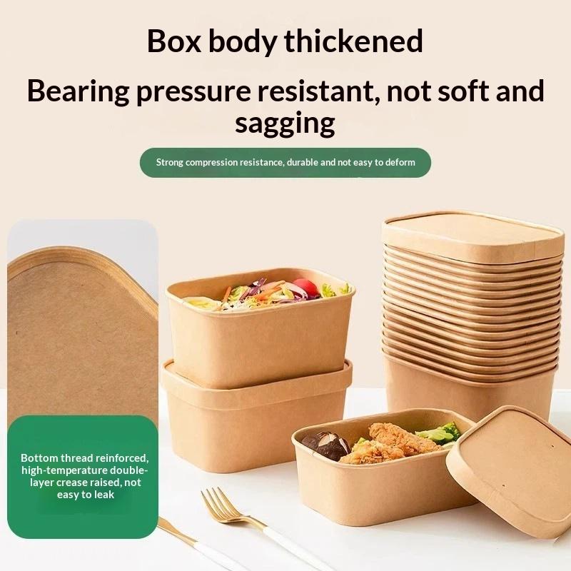 10Pcs Square Disposable Kraft  - Meal Prep Bowl ulasan dan harga