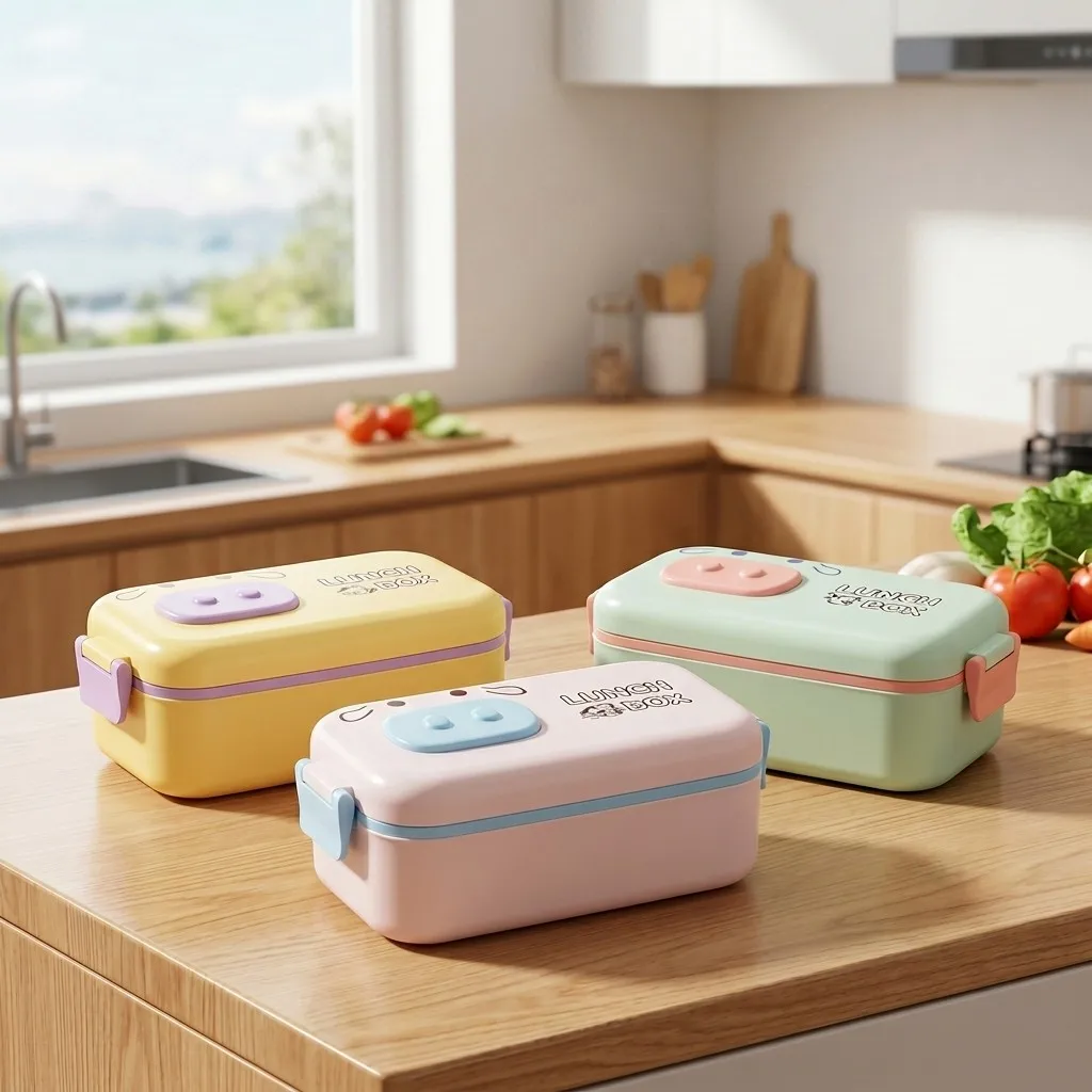 Animal Bento Box Plastic Lunch - Meal Prep Or Prep Meal ulasan dan harga