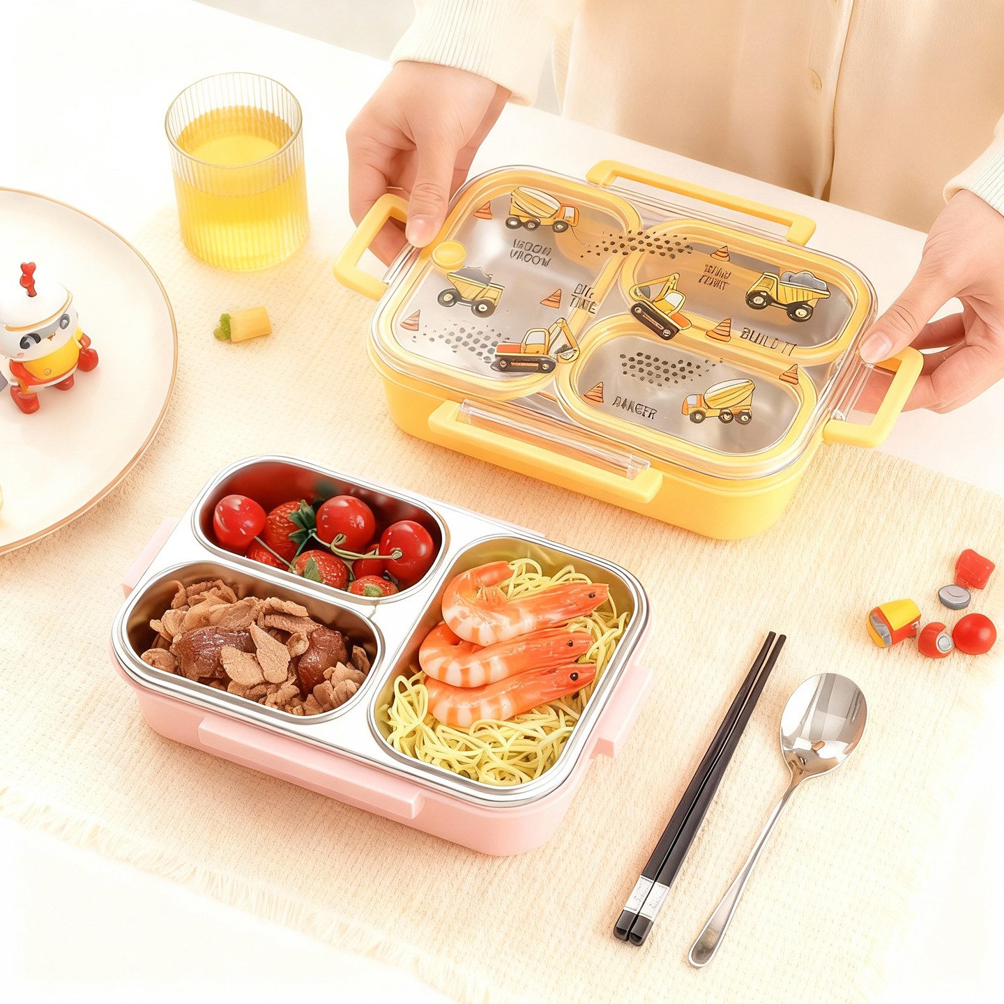 Large Capacity Cartoon Childre - Meal Prep Bowl ulasan dan harga